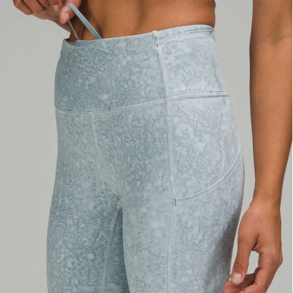 Lululemon Fast and Free Tight 25" *Nulux City Grit White Blue Fog - Picture 5 of 14